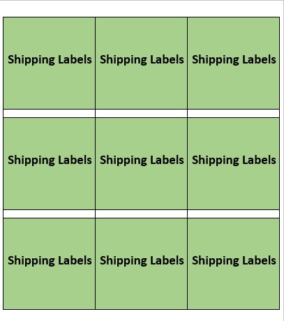 Shipping Labels Template