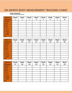 10+ Various Types of Printable Body Measurement Chart Template | room ...