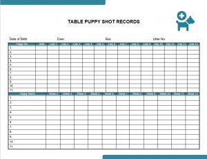 10+ Printable Template Puppy Shot Records to Get Your Puppy’s ...