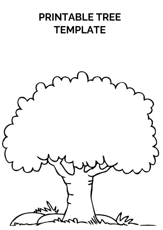 Tree coloring page Templates