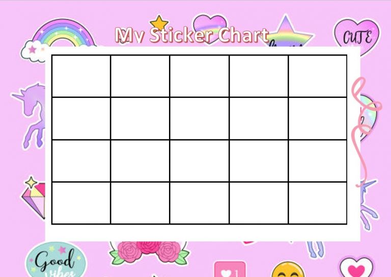 10+ Printable Sticker Chart Template for Child Development | room surf.com