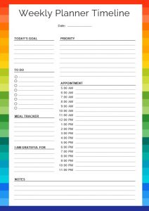 10+ Printable Weekly Planner Template to Assist Whom in Need | room ...