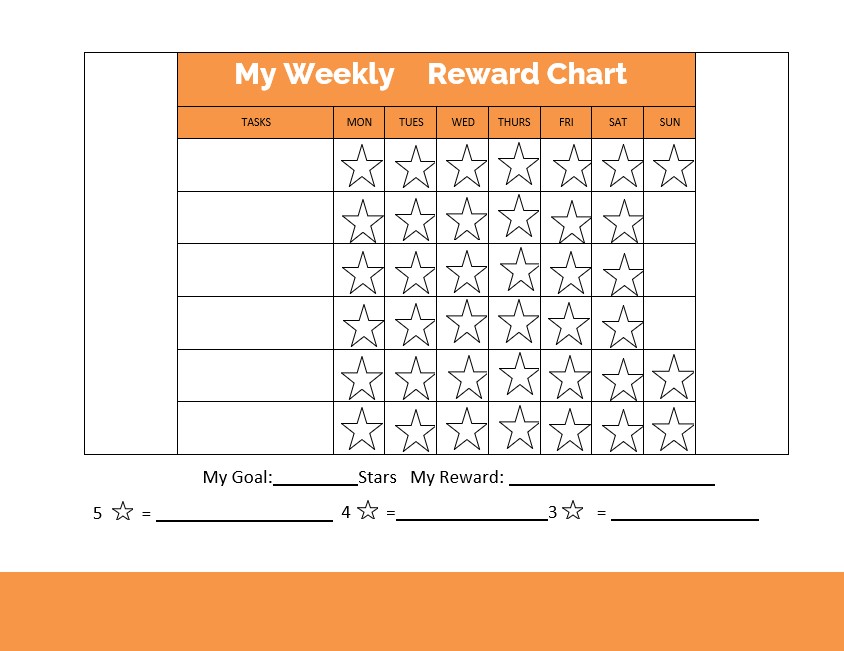 Weekly Reward chart template