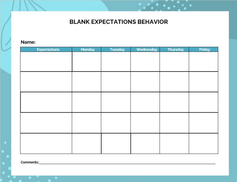 10+ Printable Behavior Charts Template for Adults, Kids, and All Age ...