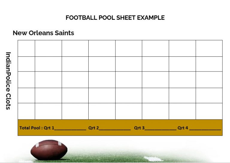 10+ Printable Football Pool Sheet and Templates | room surf.com