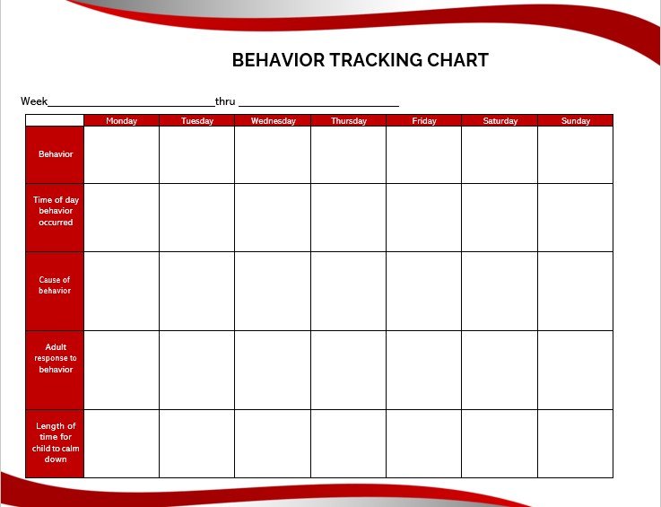 10+ Printable Behavior Charts Template for Adults, Kids, and All Age ...