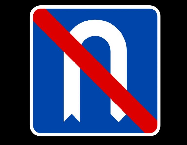 9 Kinds of Free Custom Printable - No U Turn Sign 768x594