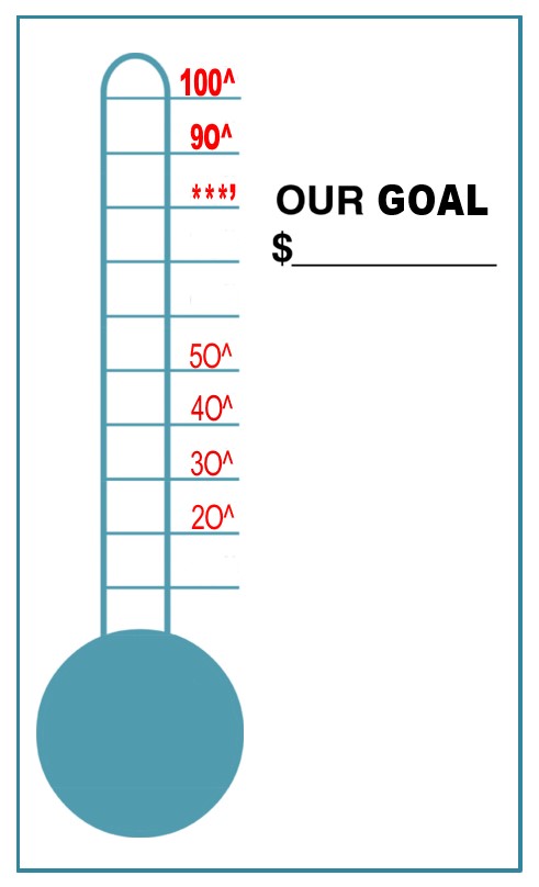 sample goal thermometer template