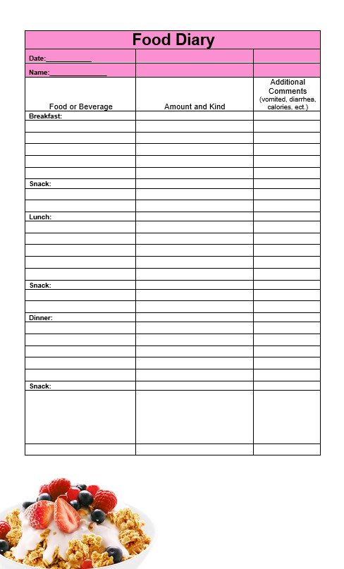 Basic Dairy Journal Template