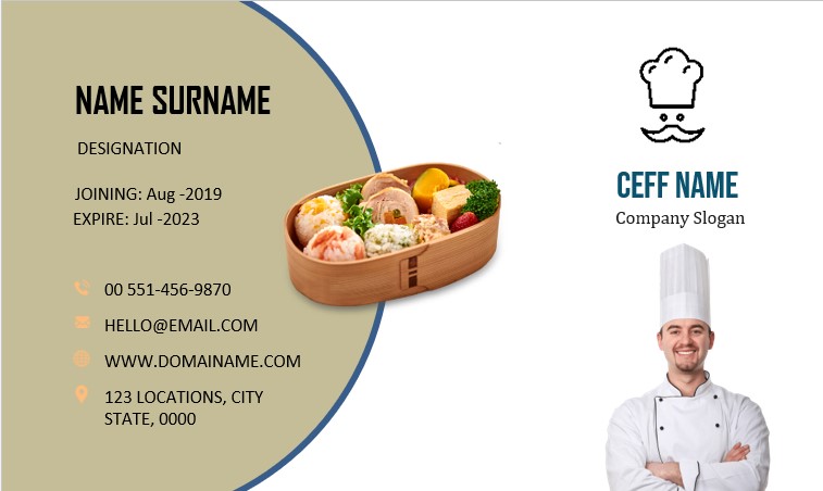Chef id card template