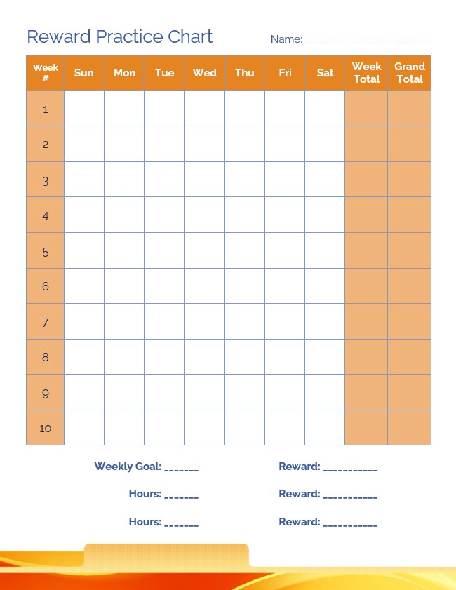 Table Reward Chart Template