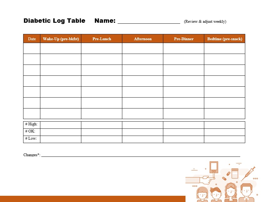 diabetic log table